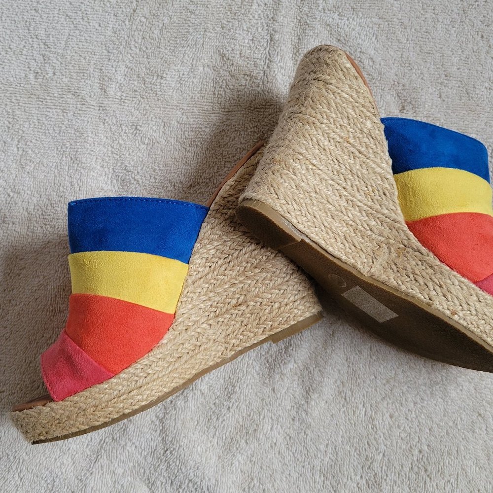 NWOT - G.C. Shoes suede wedges